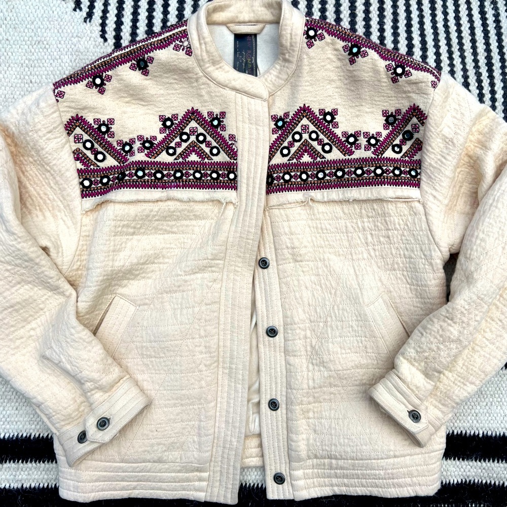 Free People New Romantics Embellished Quilted Women’s Jacket - Small